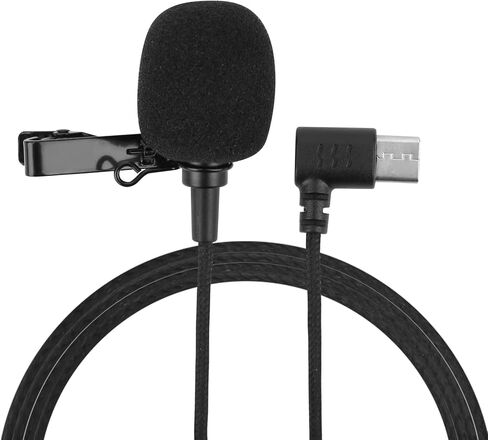 Tbest TypeC Interface Microphone High Sensitivity Noise Cancelling On for SJ8 SJ9 SJ10 Action Camera Black 55.1in in Saudi Arabia