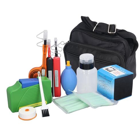 Fiber Optic Cleaning Kit, 12Pcs Cleaning Pens for SC FC ST LC MU Connectors with MPO MTP Cleaner, Anti Static, Long Lasting, Portable Storage Bag, Efficient for Fiber in Kuwait