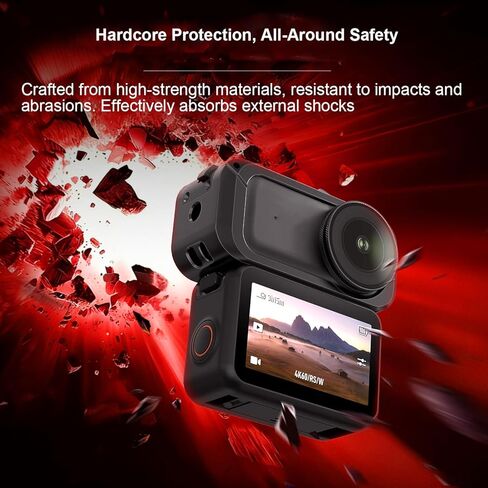 Sturdy Aluminum Alloy Protective Cage for DJI Osmo Nano for DJI Mic Anti-impacts Quick Release Frame Case with 1/4" Threaded Hole and Cold Shoe Mount for Attaching Video Light andTripod in Saudi Arabia