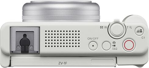 كاميرا سوني ZV-1F الرقمية (أبيض) + قطعتان ذاكرة سعة 64 جيجابايت + ضوء LED + بطارية إضافية + شاحن إضافي + حامل أحادي + حامل ثلاثي القوائم + المزيد (حزمة مكونة من 21 قطعة) (متجددة) in Kuwait