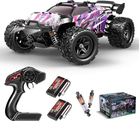 RC Cars 1:18 Entry-Level RC Car for Adults & Boys, All-Metal drivetrain Off-Road RC Racing Truck 40 km/h, Carros de Control Remoto 4x4 with 2 Batteries, Fast Remote Control Car for Adults in Kuwait