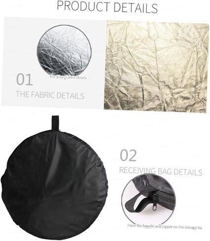 Alipis 2-in-1 30cm Portable Photography Reflector and Light Diffuser 2pcs Round Silver White Soft Reflector for Photo Lighting and Studio Accessories in Saudi Arabia