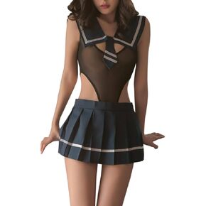 Sexy Schoolgirl Outfit Lingerie Set Lolita Cosplay Dress Anime Senpai Japanese style cute one piece