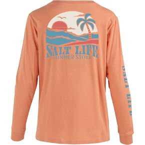 Salt Life Women's Standard Summer Stoke Island Long Sleeve Boyfriend Tee