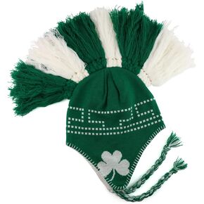 Armycrew Mohawk Irish Aviator Knit Ski Winter Beanie Hat with Braids