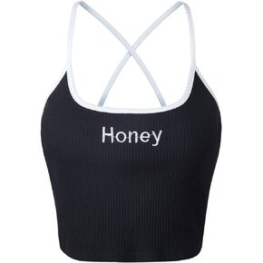Women's Sexy Honey Printed Tank Crop Top Shirt