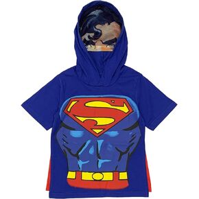 DC Comics Little Boys' Superhero Costume Tee with Mask and Cape