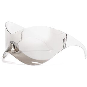 PUNLUXU Y2K Sunglasses for Women Men Futuristic Sunglasses Oversized Wrap Around Fashion Sunglasses Superhero Mask Shades