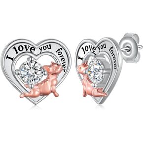 Bulldog Earrings 925 Sterling Silver French Bulldog Earrings French Bulldog Gifts French Bulldog Jewelry for Women Girls