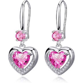 Love Heart Crystal Dangle Earrings Swan Stud Earrings Mothers Day Gifts Jewelry for Women Girls