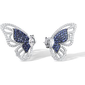 Santuzza Sterling Silver Butterfly Earrings for Women