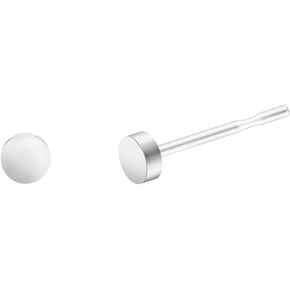BEADNOVA Stud Earrings Flat Circle Piercing Dot Earrings Stainless Disc Post Earrings for Women (2-10mm, Silver, 1-3 pairs)
