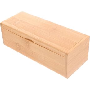 EXCEART Box Bamboo Jewelry Storage Case Jewelry Treasure Organizer Glasses Organizer Jewelry Organizer Keepsakes Storage Case Containers with Lids Container with Lid Treasure Chest Wooden