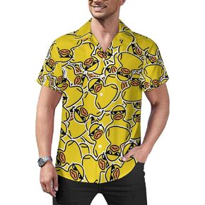 Hawaiian Shirt for Men Funny Casual Button Down Shirt Short Sleeve Aloha Beach Shirt Party Shirts
