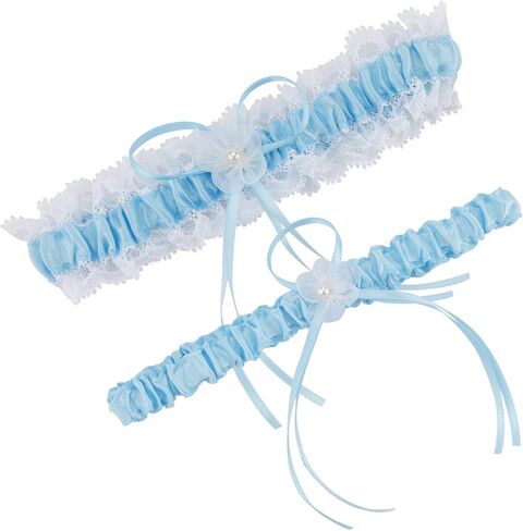 Garters for Bride 2 Pieces, Wedding Garter, Wedding Garter Set for Bride, Bridal Garter,Bride Elastic Garter,Lace Garter in Saudi Arabia