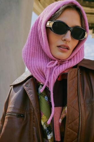 KDWAVE الشتاء قبعات منسوجة الدافئة مقنعين وشاح قبعة يندبروف مقنعين وشاح قبعة لينة بالاكلافا للبالغين الرجال النساء in Kuwait