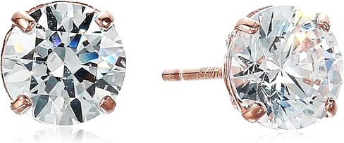 Amazon Essentials 14K Gold 1cttw Infinite Elements Cubic Zirconia Round Stud Earrings (previously Amazon Collection) in Saudi Arabia