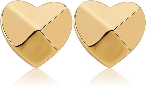 أقراط FAMARINE الذهبية الصغيرة للنساء على شكل قلب للزوجة الصديقة والأقراط الصغيرة اللطيفة in Kuwait