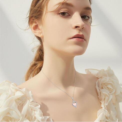 925 Sterling Silver Teardrop Urn Necklace for Ashes,Two Tone Teardrop-Shaped with Rose Gold Plated Heart Locket Necklace Keepsake Cremation Jewelry for Pet Dog Cat Human Ashes,18"+2" in Saudi Arabia