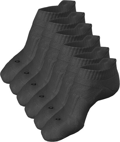 مجموعة من 6 جوارب من juDanzy J-Socks من جوارب الكاحل الرياضية الغنية بالقطن ذات القصة المنخفضة مع دعم قوس ونعل مبطن للرجال والنساء in Saudi Arabia