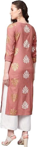 كورتا نسائية من القطن المطبوع من Vaamsi Ahika (VCK1318_Pink) in Kuwait