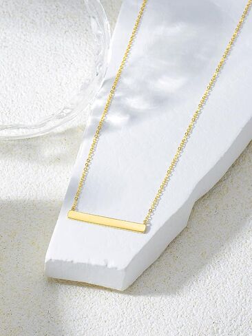 Real 14k Soild Gold Opal Bar Choker Pendant Necklaces for Women Girls Jewelry Anniversary Valentine Birthday Gifts in Saudi Arabia