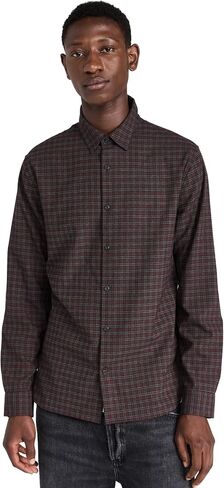 Vince Men's New Castle Plaid Shirt in Saudi Arabia