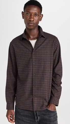 Vince Men's New Castle Plaid Shirt in Saudi Arabia