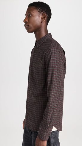 Vince Men's New Castle Plaid Shirt in Saudi Arabia