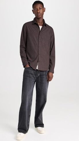 Vince Men's New Castle Plaid Shirt in Saudi Arabia