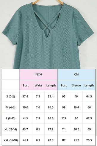 تي شيرت نسائي قطع علوية صيفية 2023 قمصان غير رسمية بأكمام قصيرة وياقة على شكل V من الدانتيل مع فتحة علوية مثيرة متقاطعة وفضفاضة لطيفة تي شيرت in Kuwait
