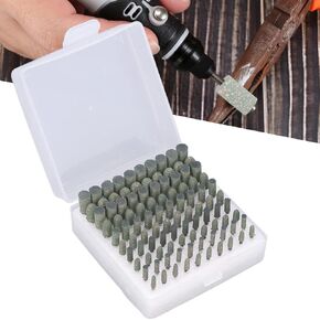 Topyond 100PCS Rubber Grinding Head, Alloy Sanding Bits, Sanding and Polishing Bits Various Sizes Accessory Set Kit for Metal Glass