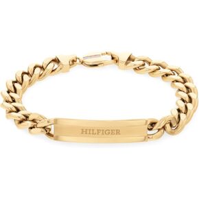 Tommy Hilfiger Men's Jewelry Clash Collection - Perfect for Any Occasion - Gold Plated Bracelet and Necklace