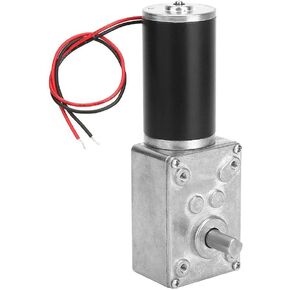DC 12V Gear Motor High Torsion Speed Reduce Electric Gearbox Motor Reversible Worm Gear Motor 8mm Shaft (12V 20RPM)