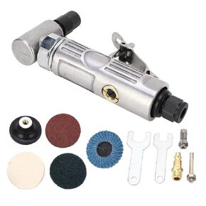 Pneumatic Grinder Set, Adjustable Speed Right Angle Air Die Grinder, Pneumatic Grinding Set with 0.3HP 20000RPM Motor and 1/4in 1/8in