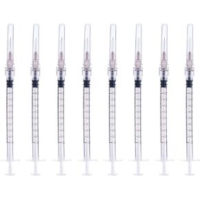 1cc/ml Syringes with 27Ga 0.5Inch Needle Disposable Each Individually Wrapped-Pack of 20 (1ml-27G-20pcs-RL)