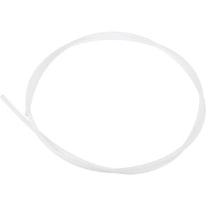 MECCANIXITY PTFE Tubing Hose 150cm/4.92ft Long, 1mm ID 1.6mm OD High Temperature Tube, Insulating 3D Printer Hose White for Convey