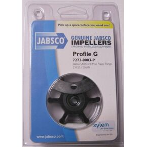 Jabsco 7273-0003-P, Nitrile, Drive Type 4, 6 Blade, 2 Diameter, 7/8 Width, 5/16 Shaft, Plastic Insert