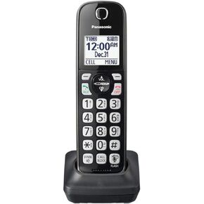 Panasonic Cordless Phone Handset Accessory Compatible with KX-TGD562 / KX-TGD563 / KX-TGD564 Series Cordless Phone Systems - KX-TGDA51M (Metallic Black)