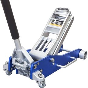 HPDMC 3 Ton / 6600 Lb. Low Profile Floor Jack, Hydraulic Lifting Range 3.75" - 18.89", Automotive Aluminum Low Profile Service Jack with ASME Safety Standards Dual Piston Quick Lift Pump, for Garages