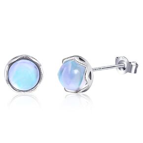 925 Sterling Silver Moonstone Stud Earrings for Women Girls Handmade Birthstone Earrings Moonstone Jewelry