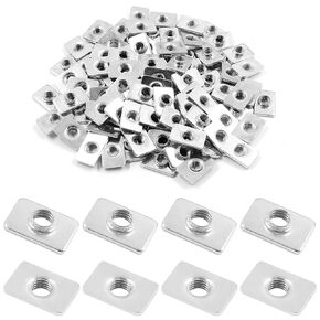 LifCratms 100Pcs 20 Series Sliding T Nuts M5 Thread, Slide in Hammer Head T Nut T-Slot Slide Nuts for 2020 Series Aluminum Extrusion Profile T-Slot 6mm