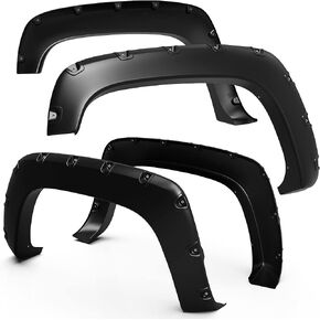 Tyger Auto Fender Flares Compatible with Chevy GMC C/K Pickup/Suburban/Blazer/Yukon/Tahoe 2Dr Fleetside, Smooth Textured Paintable Bolt-Riveted Style 4pc | TG-FF8C4088