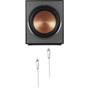 Klipsch R-120SW 200 Watt Subwoofer with a Greyhound 3.0M Subwoofer Cable (2018)