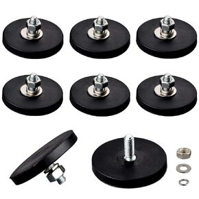 ULIBERMAGNET 150LB 2Pack Strong Round Neodymium Magnet with D1/4''-20 Female Thread, Powerful Magnetic Removable Mounting for Lighting,Tools,Camera,Brackets, Equipment