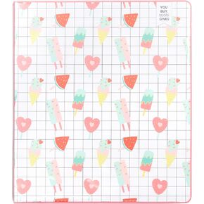 Yoobi | 1 Inch Binder, Popsicle | Holds Up to 275 Sheets | 3-Ring D-Ring Binder | PVC Free, FSC Certified | 11.5" x 1" x 10.5"