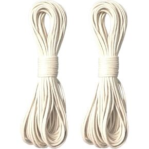 LWR CRAFTS 2mm Waxed Cotton Cord 45 Feet Per Pack (Pack of 2) (Black)