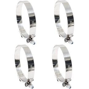 2 Pack T-Bolt Hose Clamp Clamp Range 4.3"-4.6"(108-116mm) Stainless Steel Radiator Hose Clamp Intake Intercooler Pipe Tube Clamps Turbo Pipe Clamps