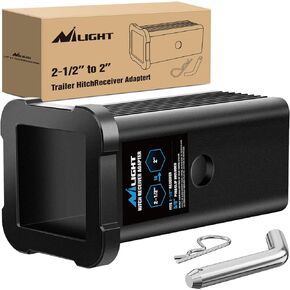 Nilight Trailer Hitch Receiver Extender Adapter Reducer 2-1/2 to 2 Inch Sleeve Convertor Receiver Aluminum Towing Accessories for Tractor Bucket RV Truck Bike Rack Cargo Carriers, 2 Years Warranty