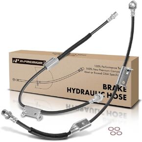A-Premium Front Brake Hydraulic Hoses Compatible with Select Chevy and GMC Models - Silverado 1500/Sierra 1500 2006-2007, Silverado 1500 Classic/Sierra 1500 Classic 2007, RWD Only(Pack of 2)